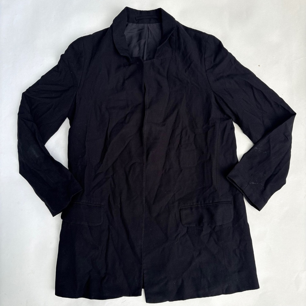 All Saints Aleida Blazer Black Open Front Lightweight Jacket WT070M Womens US 6